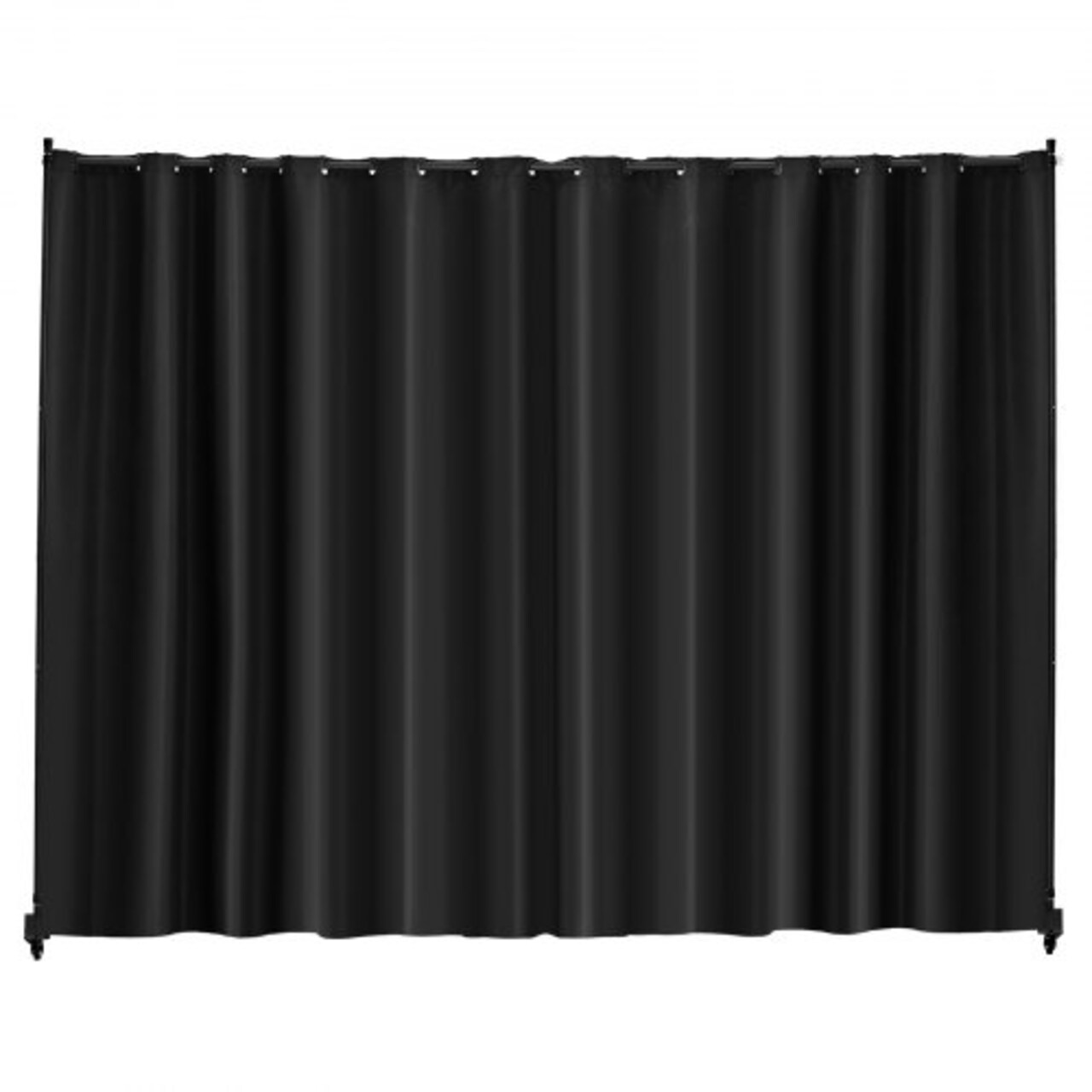 Polyester Fabric Carbon Steel Room Divider with Wheels & Privacy Curtain